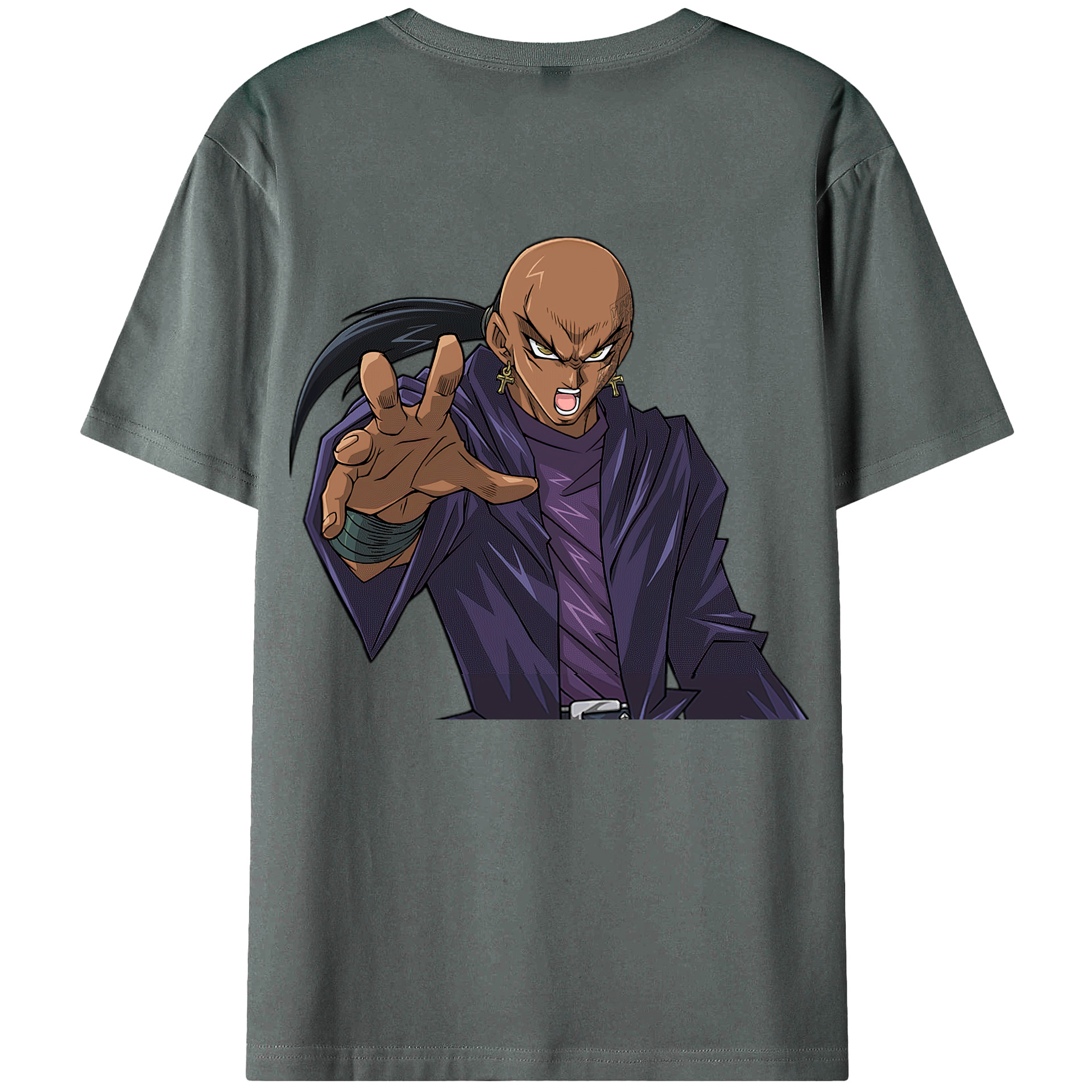 （画像用） 遊☆戯☆王 Yu-Gi-Oh! 綿100％ メンズ半袖Tシャツ（バックプリント） 通気性